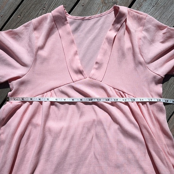 Boho flowing soft pink dress M - Picture 9 of 11